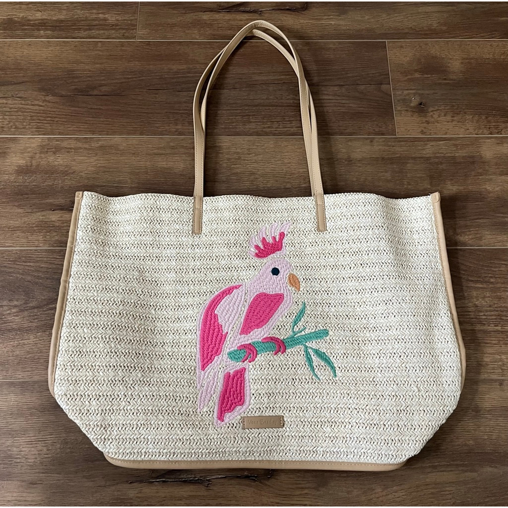 Vera Bradley NWOT pink bird tote purse - Picture 2 of 11
